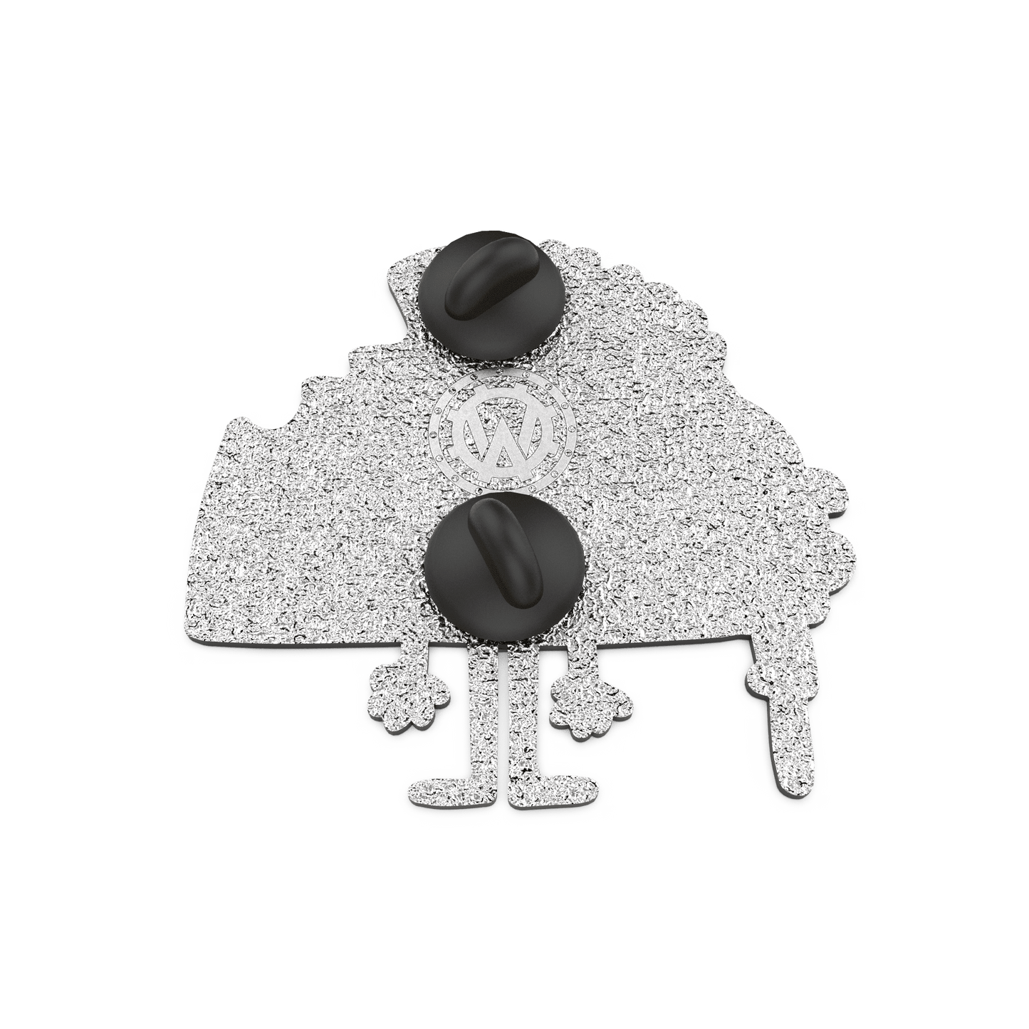 Walking Taco enamel pin presented upright on branded packaging with bold red accents and playful illustrations.