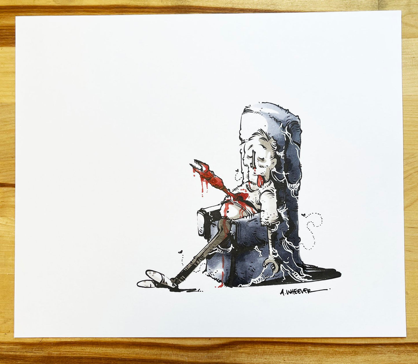 Original Art (8x10) - Tough Day at the Office