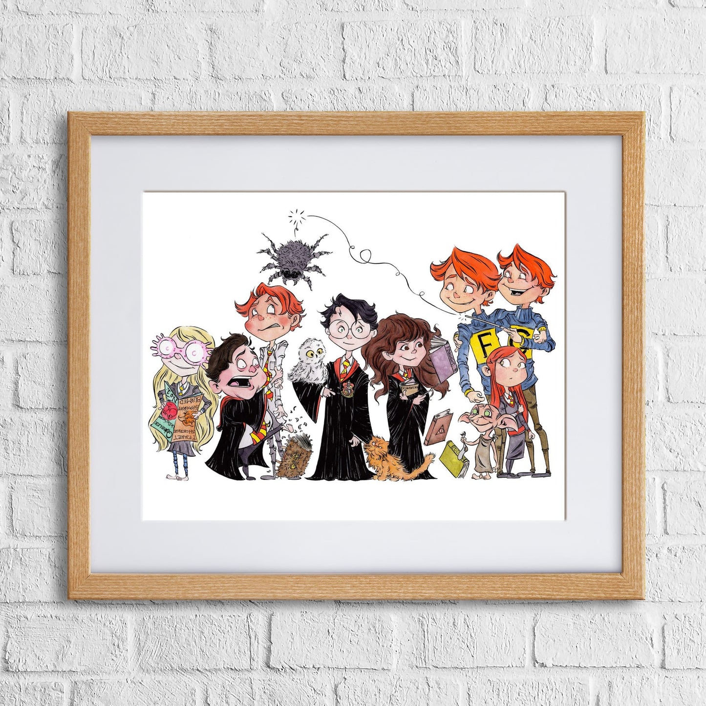 Fine-art print “Wizarding Academy Professors” by Anthony Wheeler — illustration featuring a line-up of magical instructors in academy uniforms, rich detail and colour.