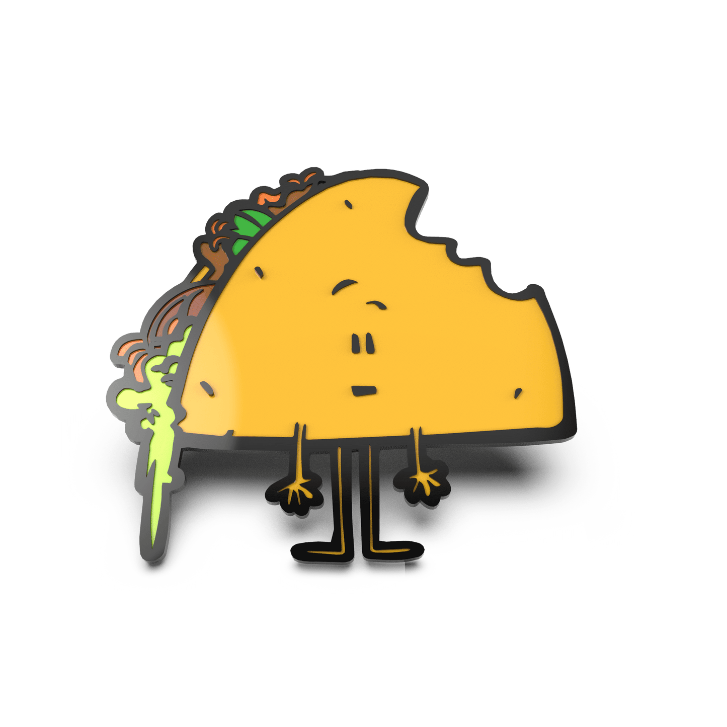 Chaotic Draw Along - Enamel Pin: Walking Taco