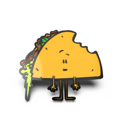 Chaotic Draw Along - Enamel Pin: Walking Taco