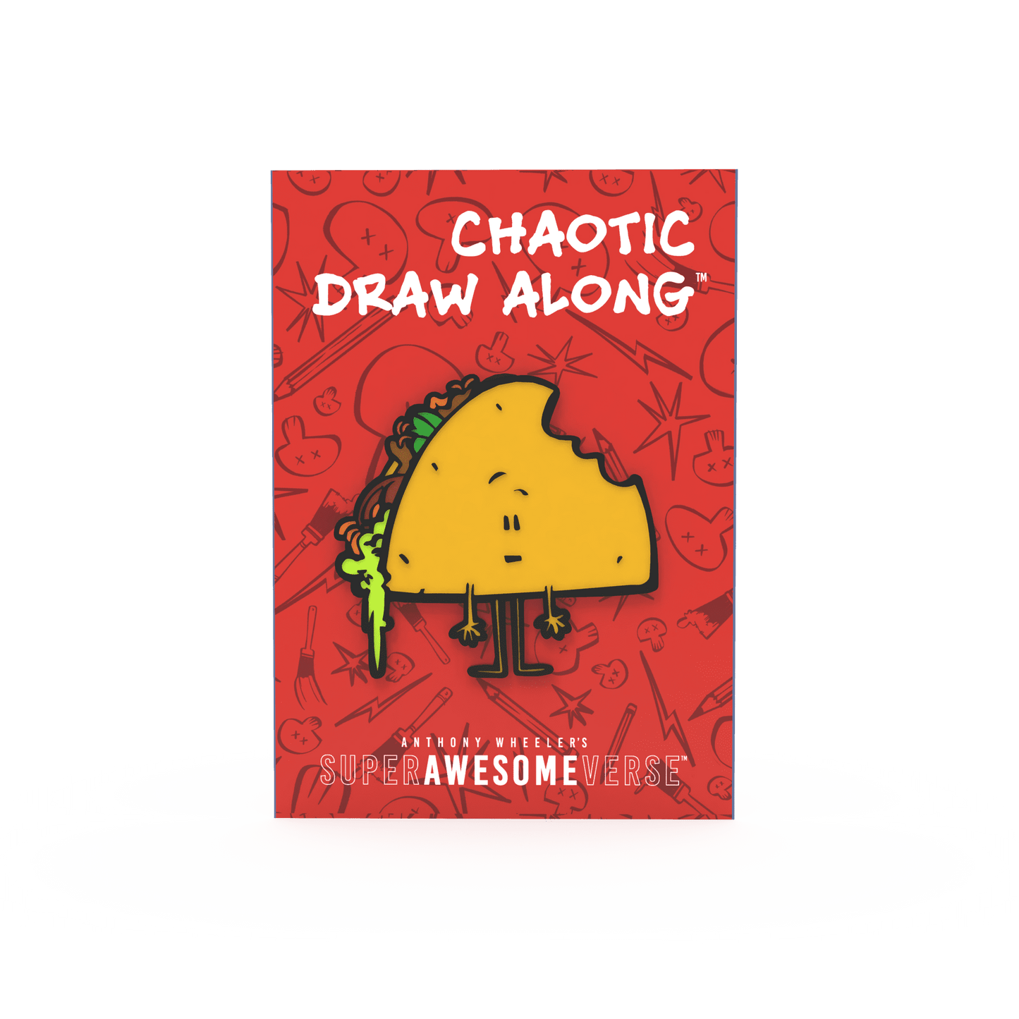 Chaotic Draw Along - Enamel Pin: Walking Taco