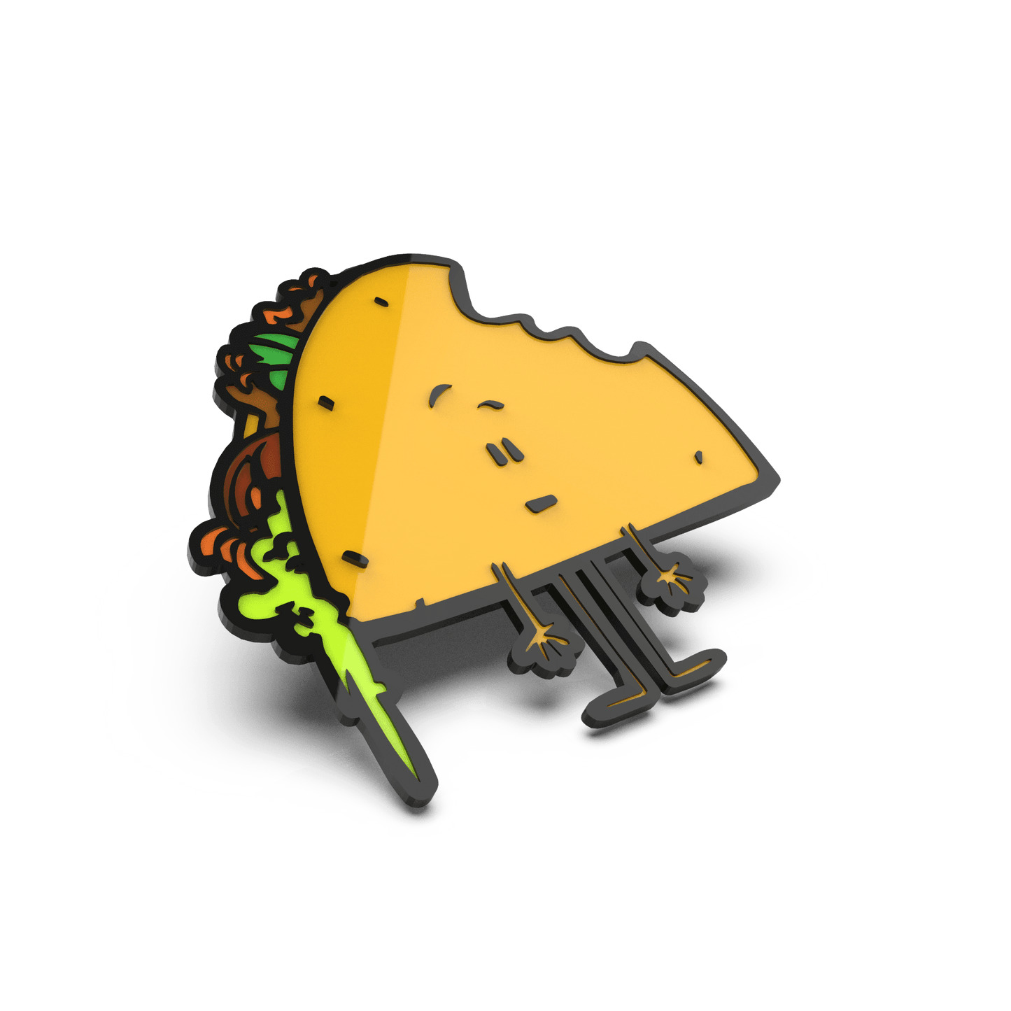 Chaotic Draw Along - Enamel Pin: Walking Taco