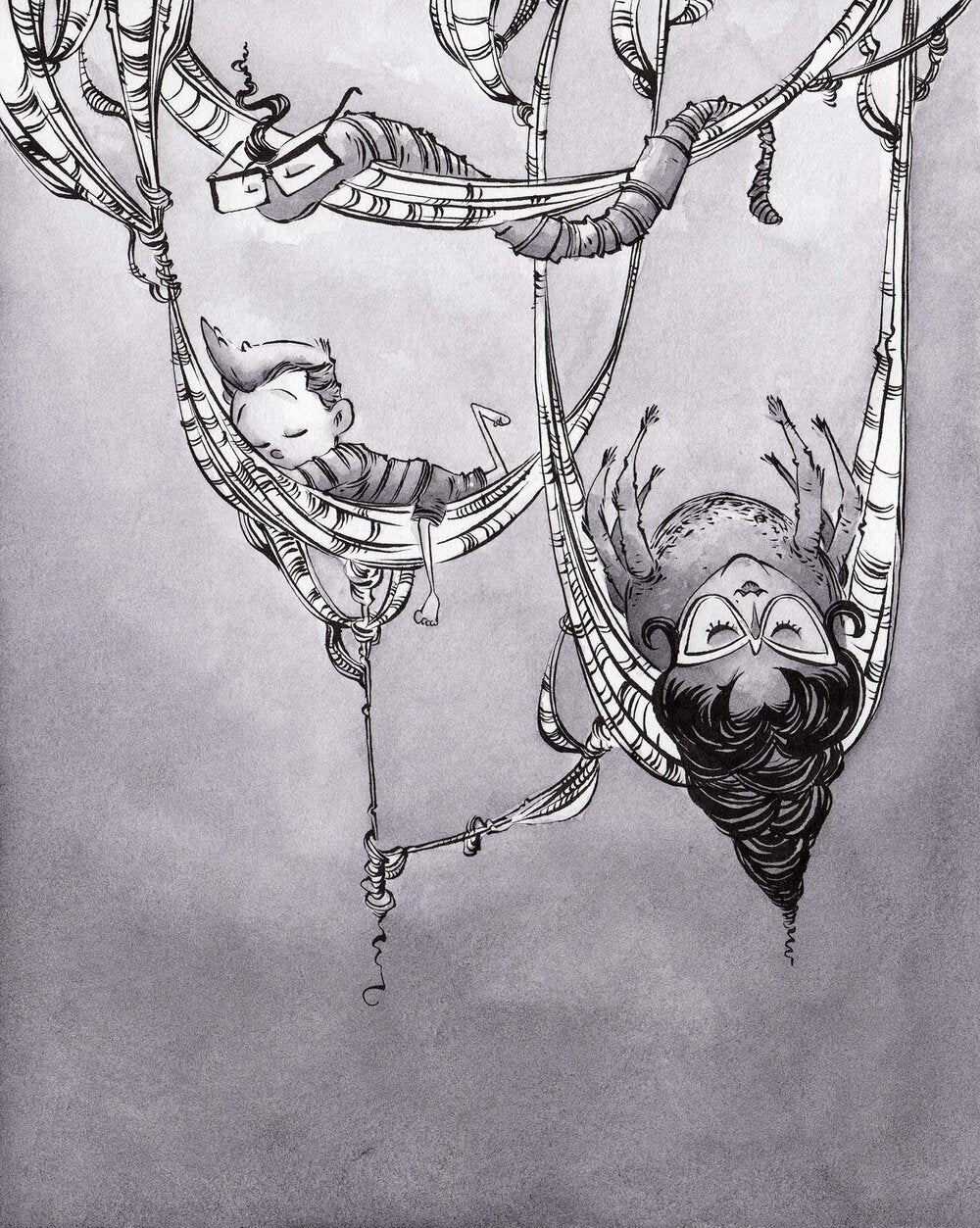 Children’s book illustration sample by Anthony Wheeler showing a cozy nighttime scene with a child reading under blanket light.