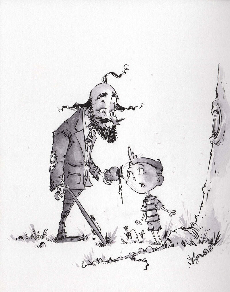 Children’s book illustration sample by Anthony Wheeler showing playful characters interacting in a lively classroom setting.