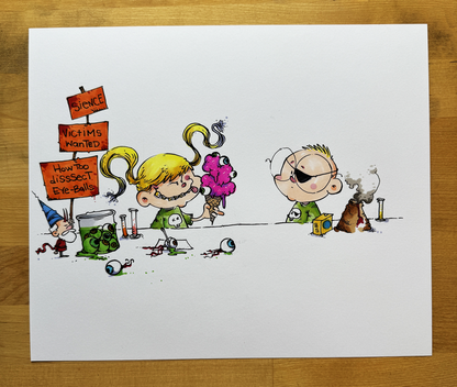 Original Art (8x10) - Evil Science Fair