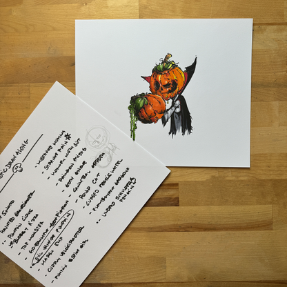 Original Art - Pumpkin Blood Sucker Vampire