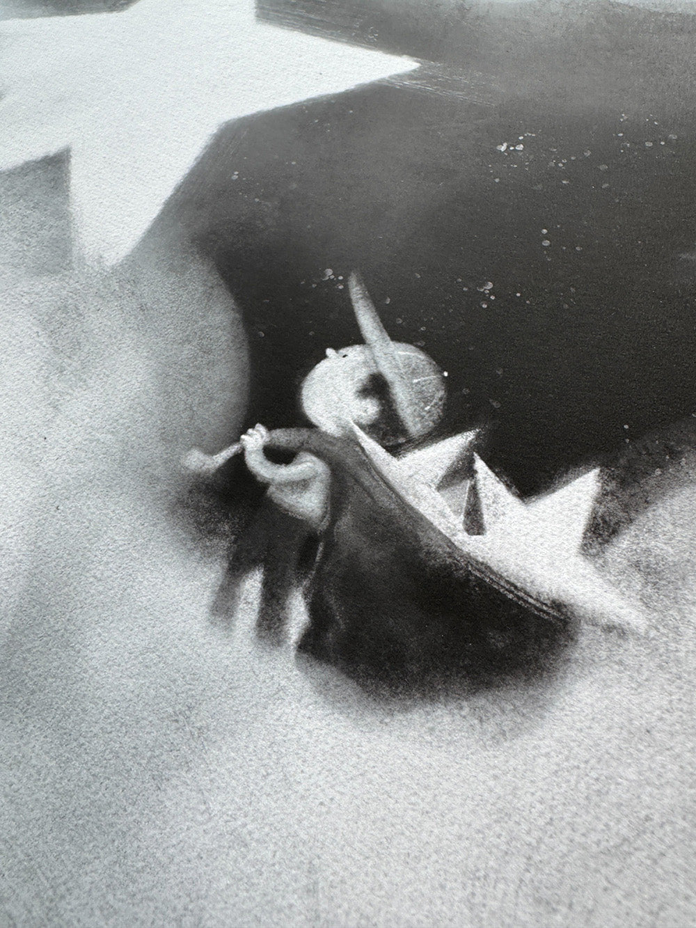 I Brought You Back the Star art print showing glowing star, ladder, and dreamy cloud scene.