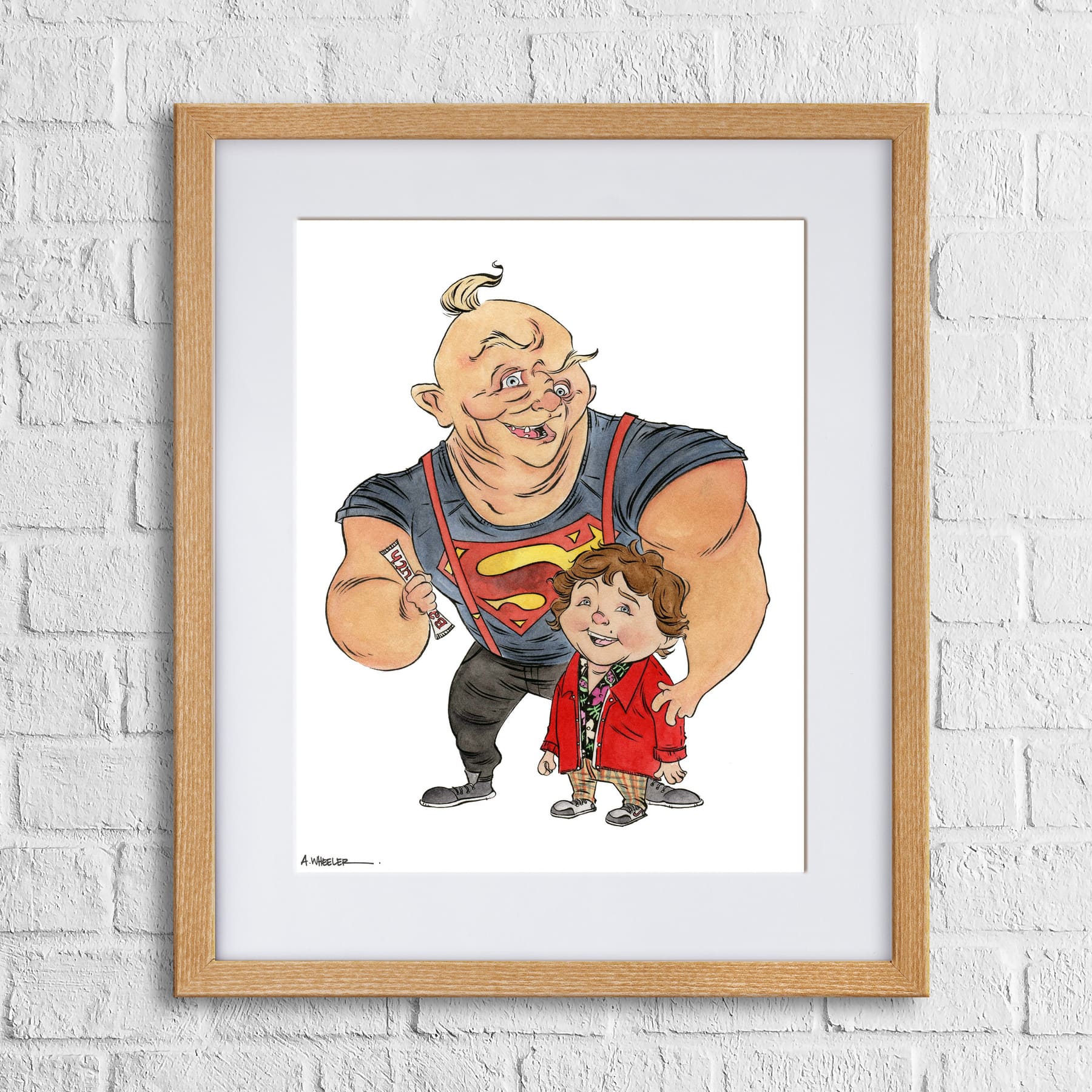 Fine-art print “Lump and Goof” by Anthony Wheeler — playful illustration of two quirky characters named Lump and Goof, bold marker artwork.