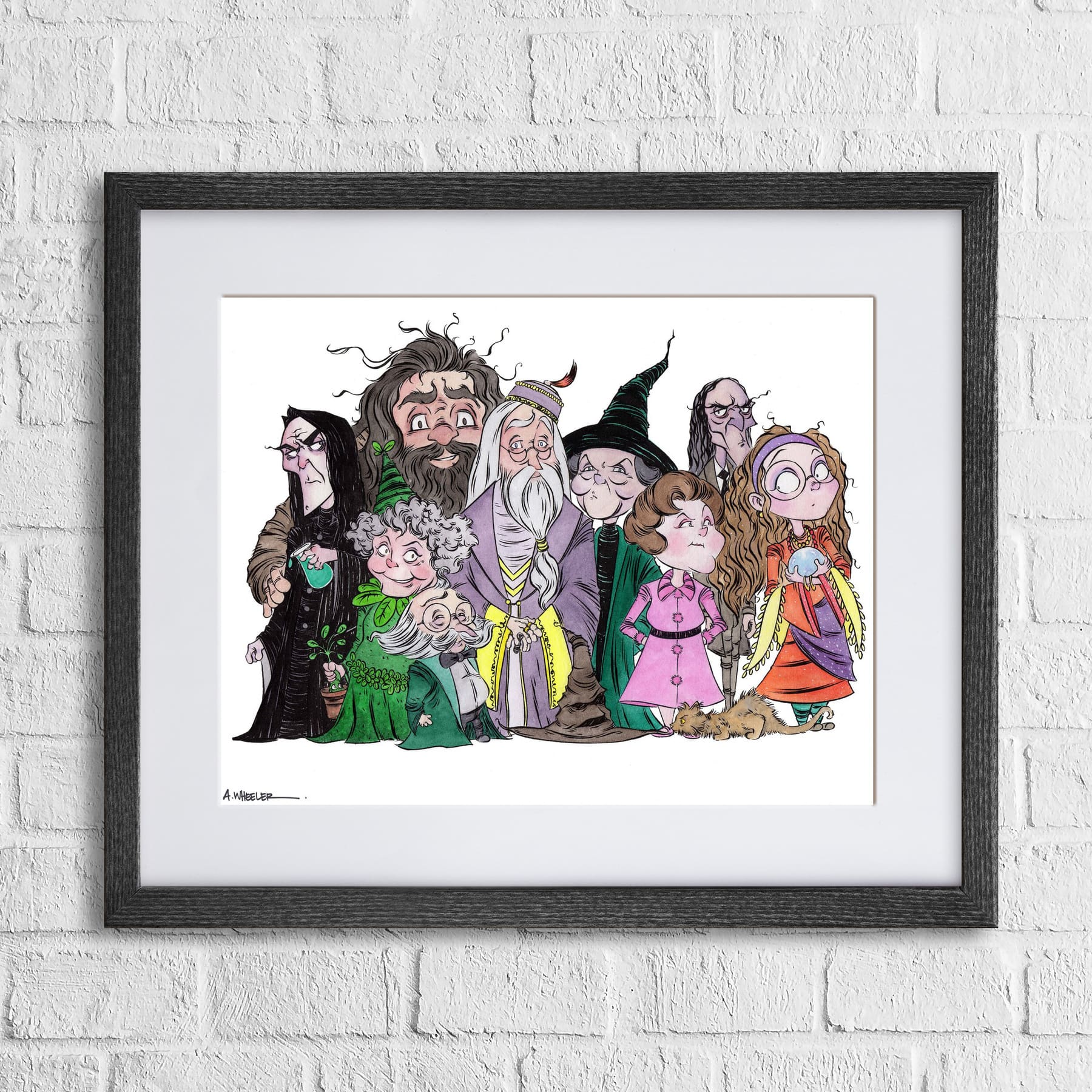 Fine-art print “Sage Stranger” by Anthony Wheeler — mysterious hooded figure in stylised illustration, wise and enigmatic mood, ready for wall art.